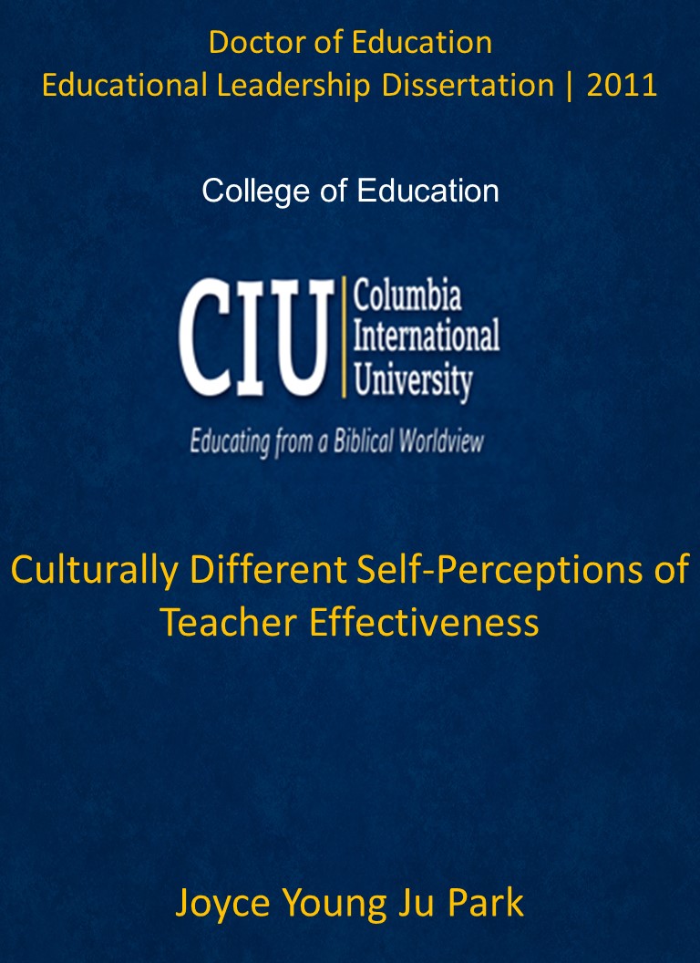 Title details for Culturally Different Self-Perceptions of Teacher Effectiveness by Joyce Young Ju Park - Available